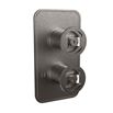 Crosswater Union 1 Outlet Concealed Thermostatic Shower Valve with Wheels - Brushed Black Chrome