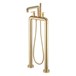 Crosswater Union Floorstanding Bath Shower Mixer Tap with Levers - Brushed Brass