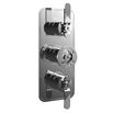 Crosswater Union 2 Outlet 3 Handle Concealed Thermostatic Shower Valve with Wheel & Levers - Chrome