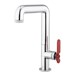Crosswater Union Tall Basin Mixer Tap - Chrome & Red Lever