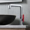 Crosswater Union Tall Basin Mixer Tap - Chrome & Red Lever