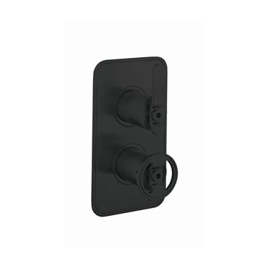 Crosswater Union WRAS Approved Matt Black 1 Outlet Concealed Thermostatic Shower Valve