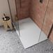 Crosswater Vito 25mm Dolomite Stone Resin Rectangular Shower Tray with Linear Waste Position - 900 x 1400mm