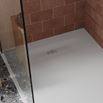 Crosswater Vito 25mm Dolomite Stone Resin Square Shower Tray with Linear Waste Position - 900 x 900mm