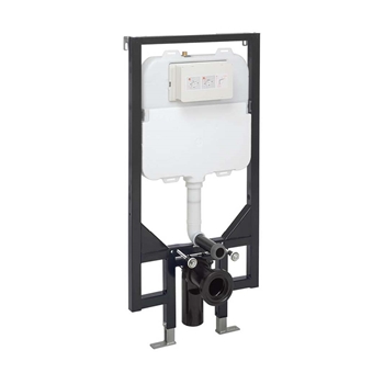 WRAS Approved Crosswater Wall Hung Ultra Slim 1140mm Height Support Frame with Dual Flush Cistern
