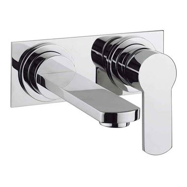 Crosswater Wisp Wall Mounted Basin Mixer Tap with Back Plate