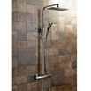 Darwin Exposed Dual Outlet Rigid Riser Thermostatic Shower Set