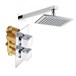 Delilah Concealed Thermostatic Shower Valve & ABS Fixed Shower Head - 345mm Wall Shower Arm
