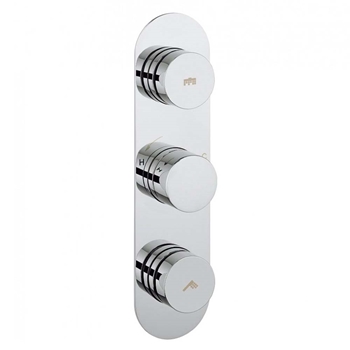 Crosswater Dial Central Concealed Thermostatic 2 Outlet Shower Valve