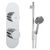 Crosswater Dial Central Concealed Thermostatic Shower Valve with Fixed Rail and 3 Mode Shower Handset