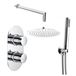 Holly Concealed Shower Valve, 400mm Fixed Shower Head & Handset - 375mm Wall Shower Arm