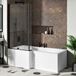 Drench ArmourCast Heavy Duty 1700 L-Shaped Shower Bath with Panel and Shower Screen
