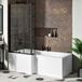 Drench ArmourCast Heavy Duty 1700 L-Shaped Shower Bath with Panel and Shower Screen