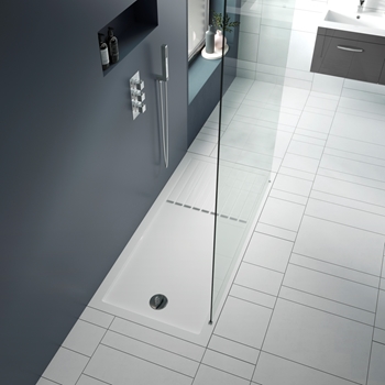 Drench Walk-in Wetroom Shower Tray with Draining Area