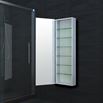 Drench Mirrored Aluminium Tall Wall Cabinet - 146mm