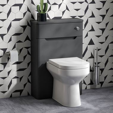 Ava 500mm Back to Wall Toilet Unit - Anthracite