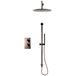 Core Concealed Thermostatic Valve, Fixed Head & Shower Rail Kit - Brushed Bronze