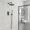 Core Concealed Thermostatic Valve, Fixed Head & Shower Handset Kit - Gunmetal
