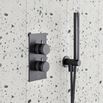 Core Concealed Thermostatic Valve, Fixed Head & Shower Handset Kit - Gunmetal
