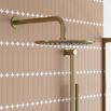 Core Concealed Thermostatic Valve, Fixed Head & Shower Rail Kit - Brushed Brass