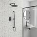 Core Concealed Thermostatic Valve, Fixed Head & Shower Rail Kit