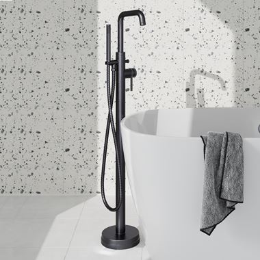 Core Freestanding Bath Shower Mixer Tap - Gunmetal