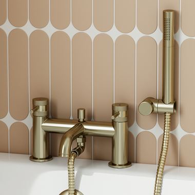 Core Bath Shower Mixer Tap - Brushed Brass