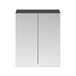 Drench Emily 600mm Double Door Mirror Cabinet - Gloss Grey