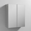 Drench Emily 600mm Double Door Mirror Cabinet - Gloss Grey Mist