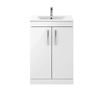 Drench Emily 1100mm Combination Bathroom Toilet & Sink Unit - White Gloss