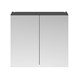 Drench Emily 800mm Double Door Mirror Cabinet - Gloss Grey