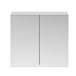 Drench Emily 800mm Double Door Mirror Cabinet - Gloss Grey Mist