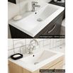 Emily 1000mm Combination Bathroom Toilet & Sink Unit - Avola Grey