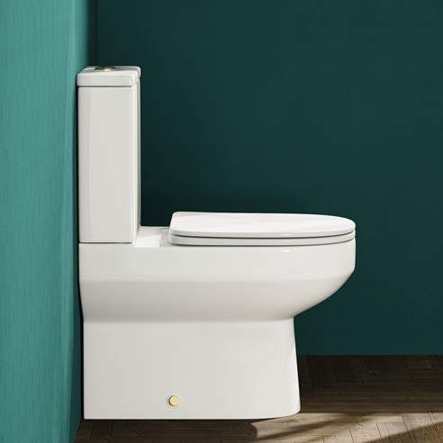Lorraine Rimless Back To Wall Close Coupled Toilet & Soft Close Seat