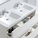 Maia 1200mm Wall Mounted Gloss White Vanity Unit & Composite Resin Double Basin