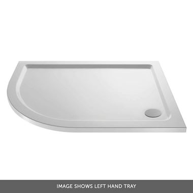 Drench MineralStone 40mm Low Profile Quadrant Shower Tray - 1000 x 800 - Left Hand