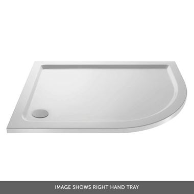 Drench MineralStone 40mm Low Profile Quadrant & Offset Quadrant Shower Tray - 900 x 760 - Right Hand