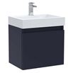 Drench Minnie 500mm Wall Mounted 1 Door Vanity Unit & Polymarble Basin - Electric Blue