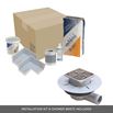 Drench Square Shower Tray Former with Corner Waste & Installation Kit