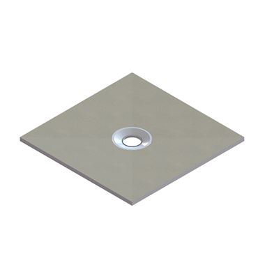 Drench Square Shower Tray Former with Centre Waste & Installation Kit - W1200 x D1200mm Shower Tray Former