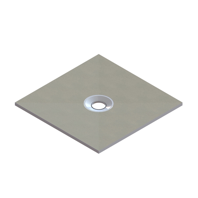 Drench Square Shower Tray Former with Centre Waste & Installation Kit