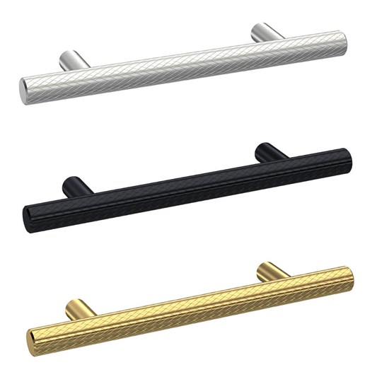 Drench Knurled T Bar Furniture Handle - 96mm Centres