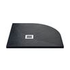 Drench Naturals Graphite Thin Slate-Effect Quadrant Shower Tray with Graphite Waste - 900 x 900mm