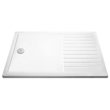 Drench Walk-in Wetroom Shower Tray with Draining Area - 1400x900