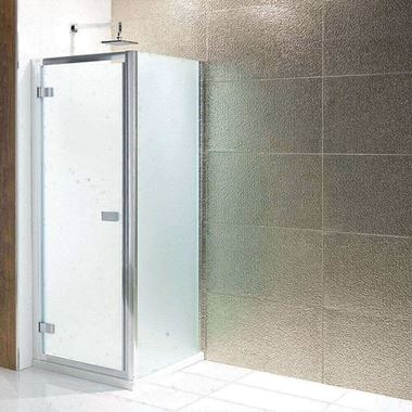 Eastbrook Volente Frosted Hinged Shower Door - 1000mm - No Side Panel