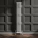 EliteHeat Vertical Designer Column Style White Radiator - 1800mm Tall