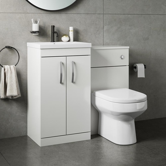 Drench Emily 1000mm Combination, Bathroom Vanity Units With Toilet White