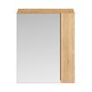 Drench Emily 600mm Mirror Cabinet with Offset Door - Natural Oak