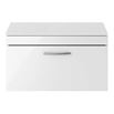 Emily 800mm Wall Mounted 1 Drawer Unit and Countertop - Gloss White - Oval Hudson Reed Countertop Basin