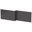 Emily L-Shaped Square Front Bath Panel - Gloss Grey